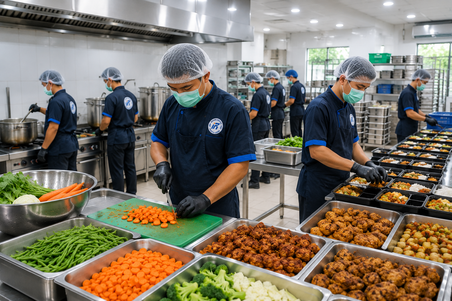 Modern high standard industrial catering commercial kitchen operations